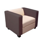 Bild von Mendler Sessel Lounge-Sessel Lille Kunstleder creme/coffee 14241+17386