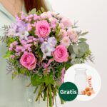 Bild von Blumenstrauß Zauberhaft mit Vase & Ferrero Giotto 3er nur 29,99€!