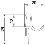 Produktbild von Kermi 4621 2x Dichtleiste 4665 14AB BS Länge: 985 mm 2534986