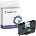 Produktbild von FairToner Kompatibel für Brother P-Touch 1250 J (TZE-FX211) Schriftband 6mm/8m Schwarz auf Weiss