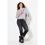 Produktbild von Große Größen Boyfriend-Jeans, Damen, schwarz, Größe: 48, Baumwolle/Polyester, Ulla Popken