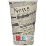 Bild von Papstar Kaffeebecher To Go Newsprint-Design 0,3l 50 Stück