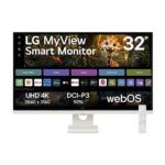 Bild von LG Electronics LG MyView 32” Smart Monitor UHD 4K webOS 23 32SR73U-W Weiß Klasse G