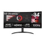 Bild von LG Electronics LG UltraWide 34” QHD HDR10 Dynamic Action Sync Curved Monitor 34WR50QK-B Schwarz Klasse E