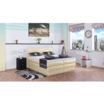 Bild von Meisterbetten Boxspringbett Fabi 120×220 in KL-Vanille, Matratzenbezug Nano, Ergoflex-Topper natur 120×220