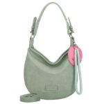 Bild von Schultertasche FRITZI AUS PREUSSEN “Fritzi Hobo”, Damen, Gr. B/H/T: 10cm x 31cm x 33cm, grün (hellgrün), Polyurethan (PU), unifarben, Taschen, mit abnehmbaren Schultergurt