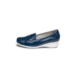 Bild von zeitloser Slipper Leder/Stretch blau