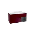 Bild von Villeroy und Boch Finion Waschtischunterschrank G711HGHB 120×60,3×50,1cm, Regal rechts Midnight Blue Matt Lacquer, Peony Matt