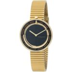 Bild von Pierre Cardin Damen Armband-Uhr schlichtes Ziffernblatt analoge Quarz-Uhr mit Edelstahl-Armband 3ATM 32mm CMA.0009 Gold/Schwarz – weiblich – Size: One-Size