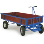 Bild von Bakoprotaurus Protaurus Handpritschenwagen mit Bordwänden 2000x1000mm Vollgummi Kugellager