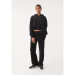 Bild von Stradivarius Jogginghose aus Samt  Schwarz XS
