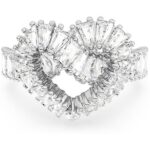 Bild von Swarovski Matrix Ring, Verschiedene Schliffe, Herz, WeiÃŸ, Rhodiniert Unisex 58