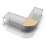 Bild von hjh OFFICE PRO XBE91 W – Eckwinkel rund 80×80 Ahorn