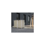 Bild von Hide Holz Mülltonnenbox für 2 Mülltonnen 240 Liter   Grau   81x140x115 cm