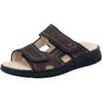 Bild von Finn Comfort FinnComfort Thasos-Soft Grizzly/Schwarz (braun) – Pantolette – Herrenschuhe Sandale / Pantolette, Braun, leder (cherokee/buggy) für Herren, braun, Gr. 41 EU