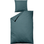 Bild von Schloss Holte Bettwäsche Jacquard-Feinbiber 135/200 + 80/80 cm, Wabe petrol