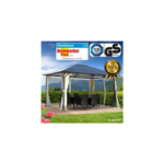 Bild von BRAST Alu Pavillon PREMIUM mit festem Dach 3x4m beige