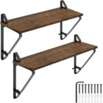 Bild von Tectake 2 Hängeregale Irvine – Industrial Holz dunkel, rustikal