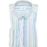 Bild von ETERNA Mode GmbH MODERN FIT Linen Shirt in grün gestreift – grün – male – Size: 42