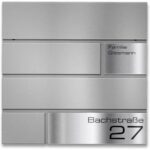 Bild von Metzler Briefkasten Design Graualuminium Edelstahl   G