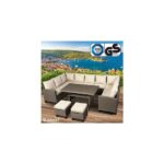 Bild von BRAST Polyrattan Garten Sitzgruppe FAMILY braun/beige