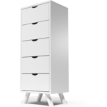 Bild von ABC MEUBLES Skandinavische lumpenhändler Viking 5 Schubladen aus Massivholz – – Weiß