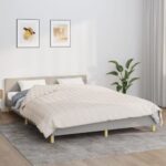 Bild von vidaXL Gewichtsdecke Hellcreme 220×230 cm 11 kg Stoff Creme