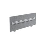 Bild von HAMMERBACHER Tischtrennwand mit Orga-Schiene VARO12/5, grau 119,5 x 50,0 cm