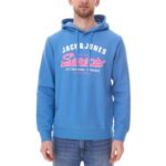 Bild von JACK & JONES Herren Kapuzen-Pullover Baumwoll-Pullover mit JACK & JONES Superior Schriftzug Langarm-Shirt 12255617 Hellblau – männlich – Size: S