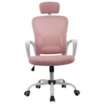 Bild von Mid.you Drehstuhl , Pink , Metall, Kunststoff, Textil , Drehkreuz , 60x118x65 cm , Sitzfläche 360° drehbar , Arbeitszimmer, Bürostühle, Drehstühle